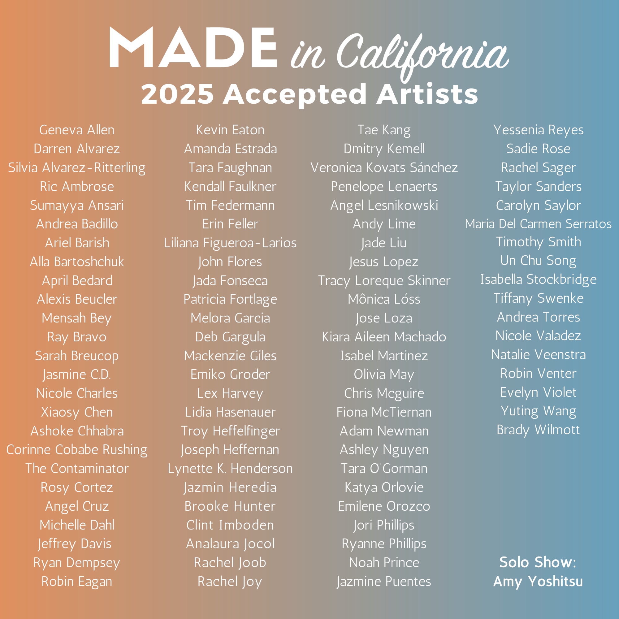Accepted Artists