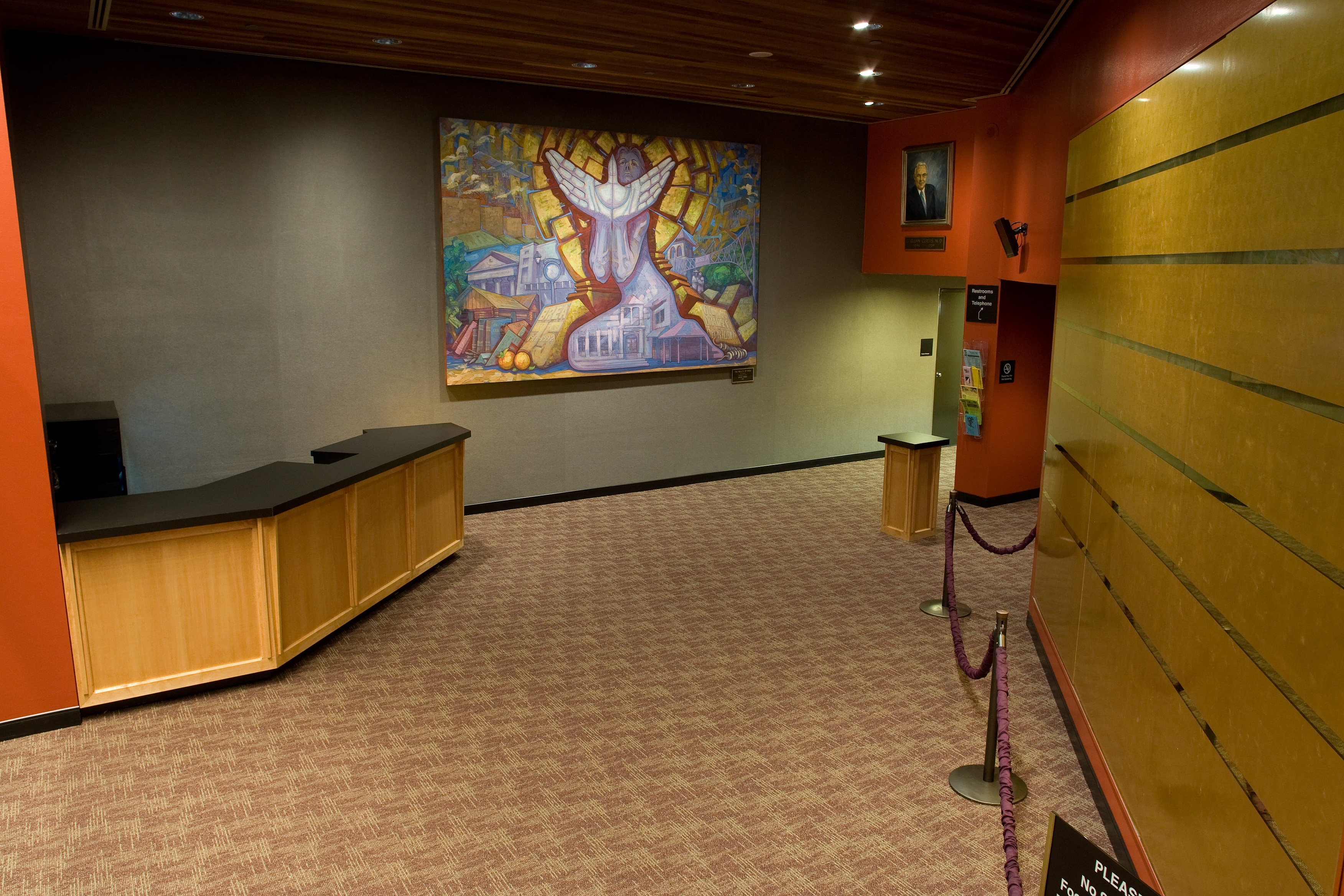 empty Curtis lobby